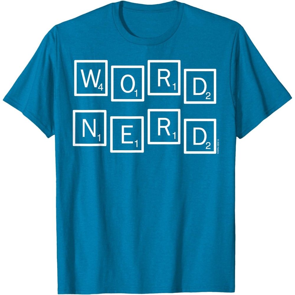 image:imageScrabble Word Nerd Tiles TShirtSapphire Blue