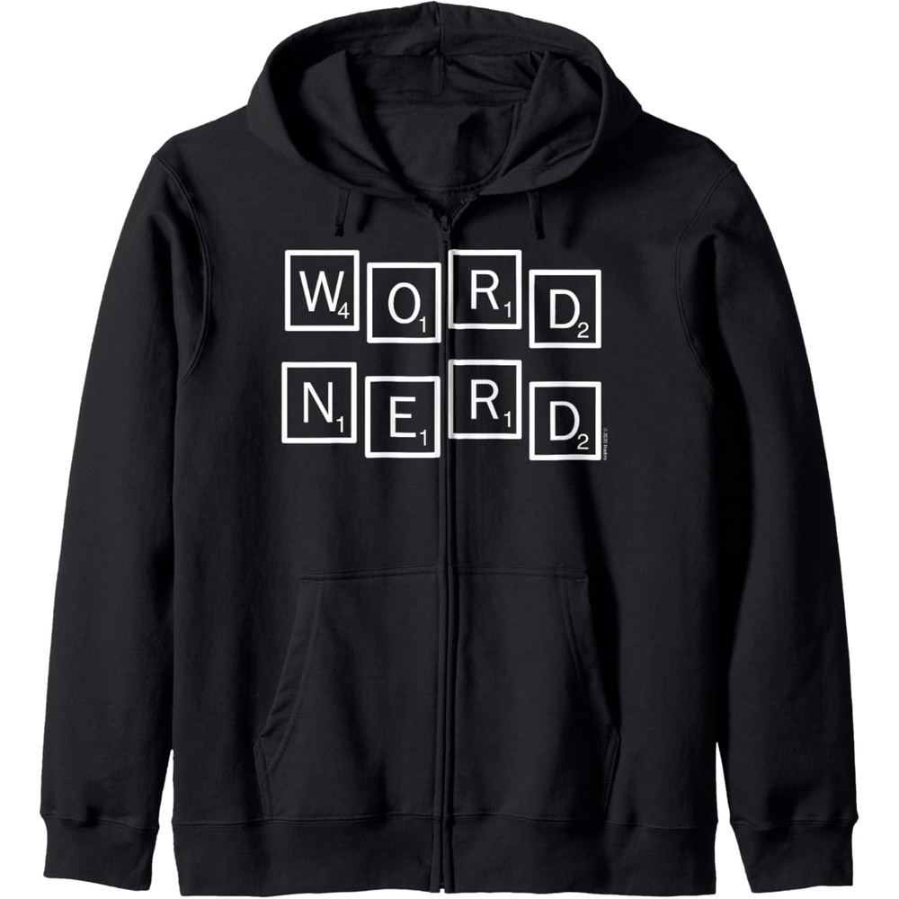 image:imageScrabble Word Nerd Tiles Zip HoodieBlack
