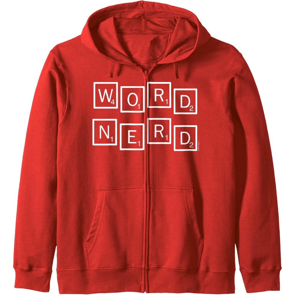 image:imageScrabble Word Nerd Tiles Zip HoodieRed