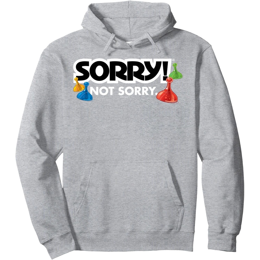 image:imageSorry Not Sorry Logo Pullover HoodieHeather Grey