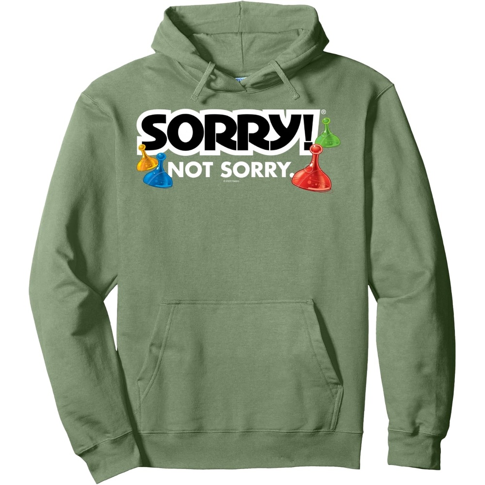 image:imageSorry Not Sorry Logo Pullover HoodieSage Green