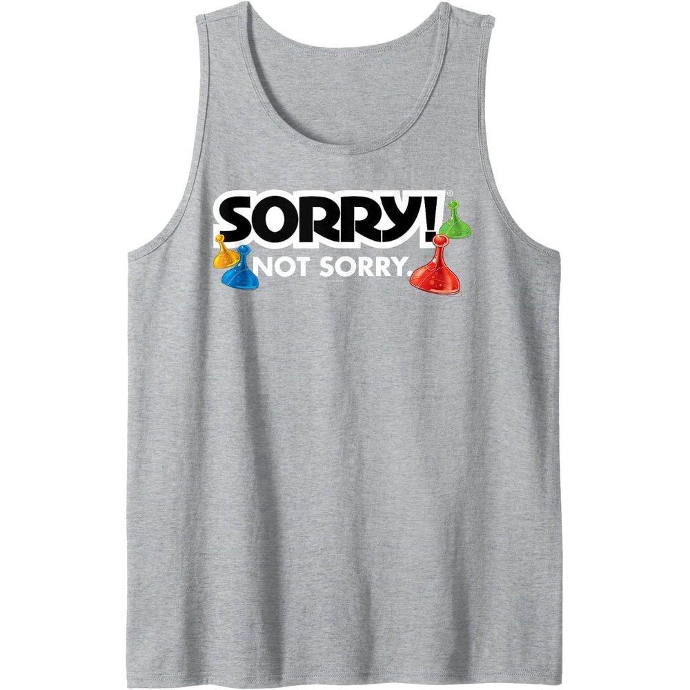 image:imageSorry Not Sorry Logo Tank TopHeather Grey