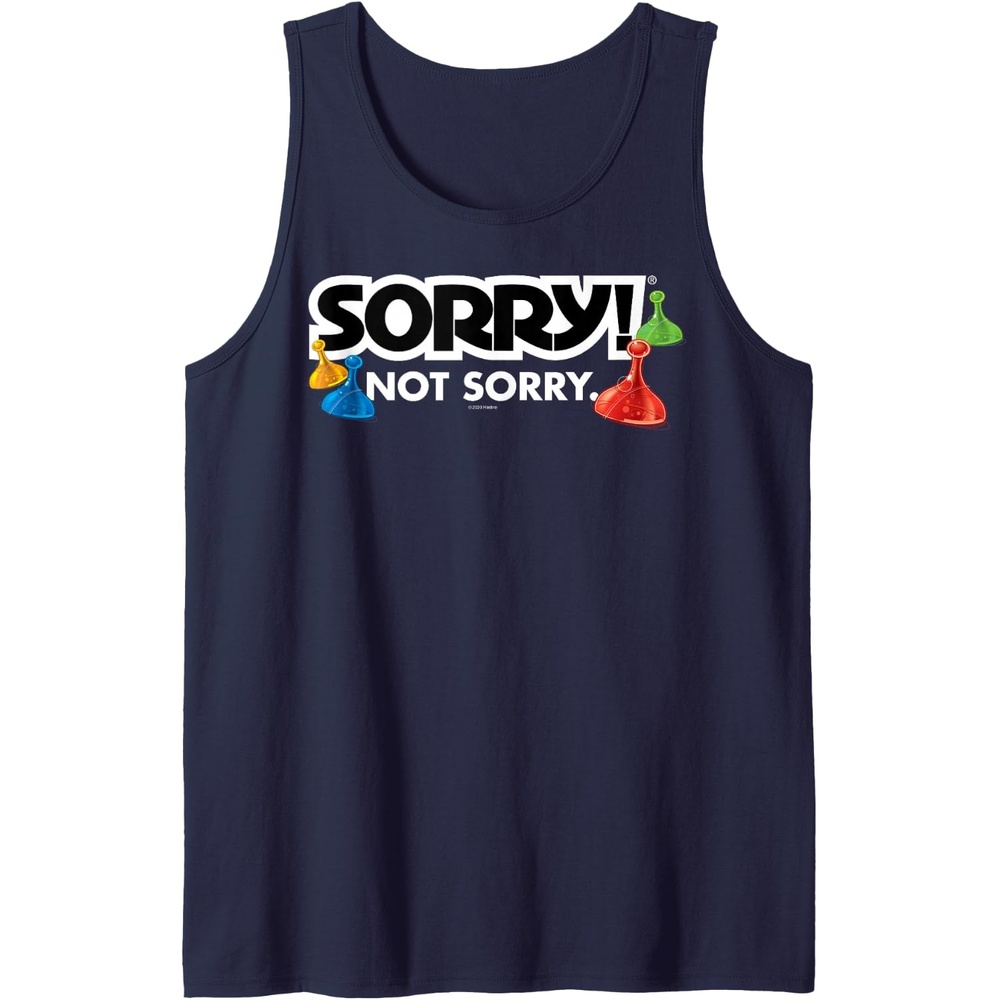 image:imageSorry Not Sorry Logo Tank TopNavy Blue