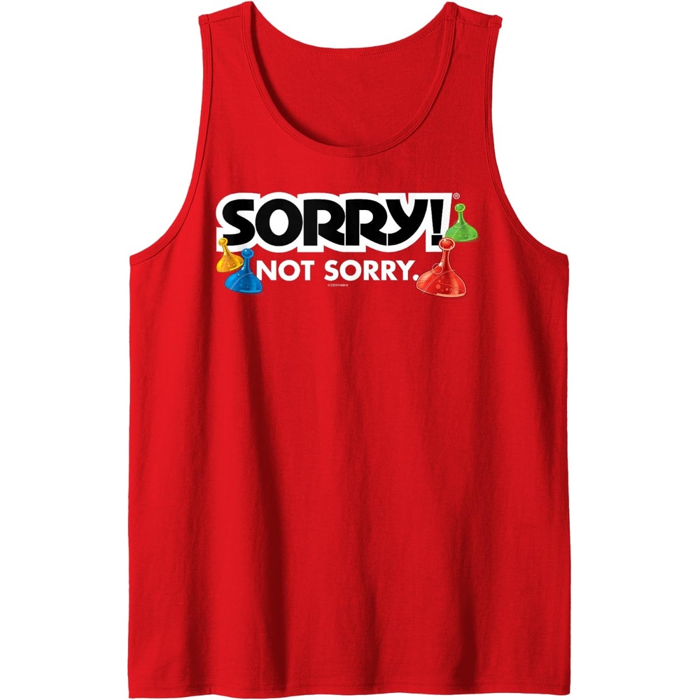 image:imageSorry Not Sorry Logo Tank TopRed