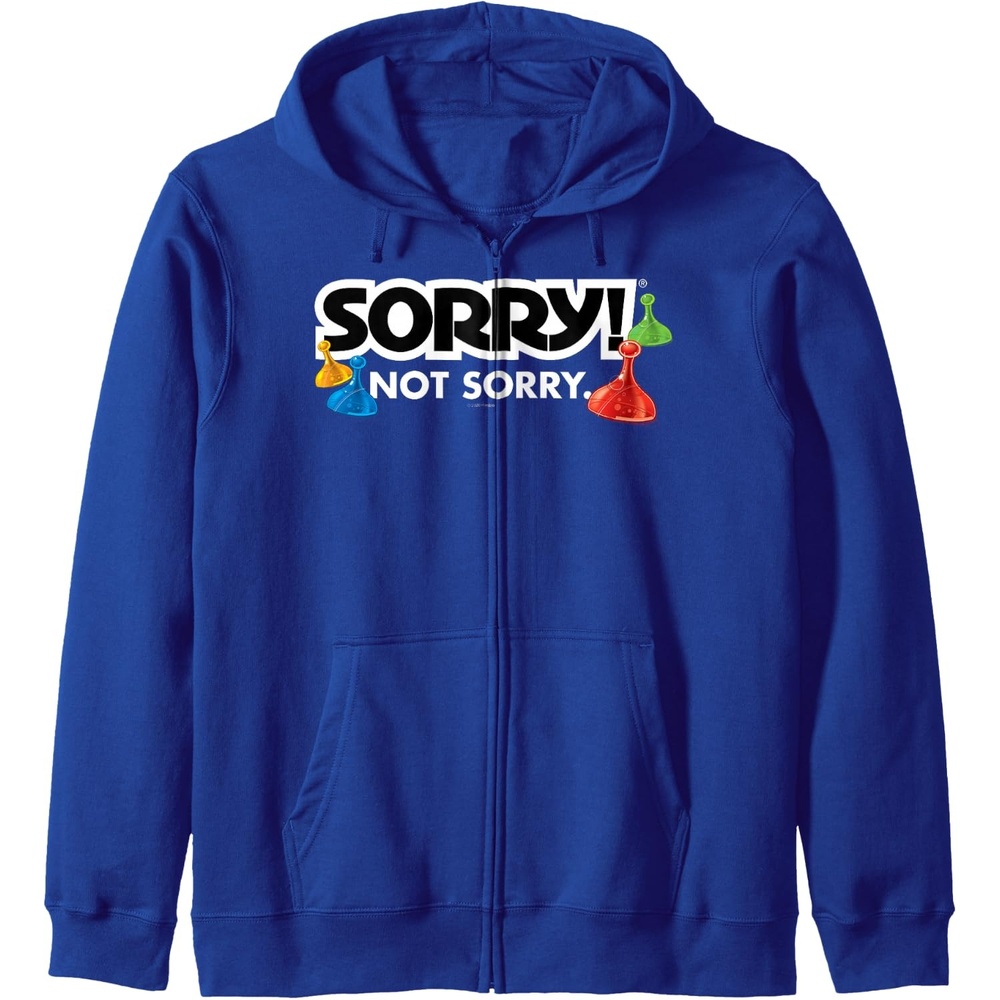image:imageSorry Not Sorry Logo Zip HoodieRoyal Blue