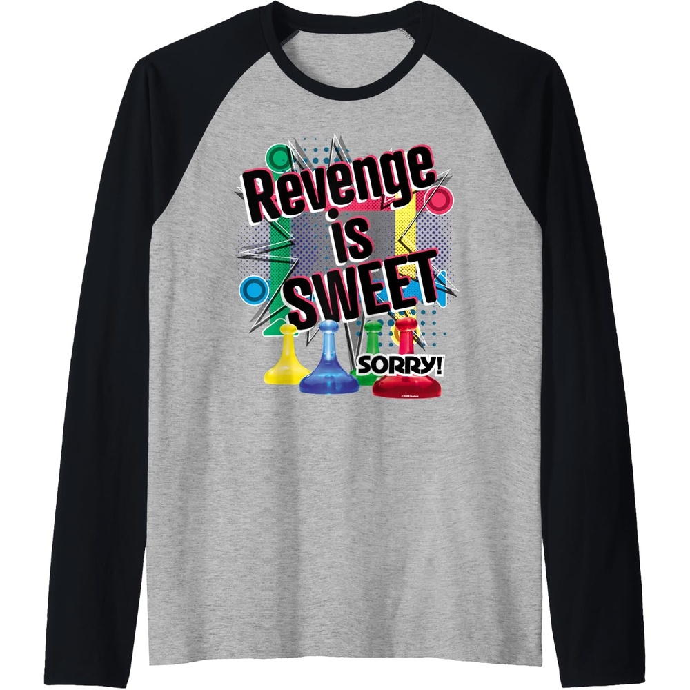 image:imageSorry Revenge Is Sweet Raglan Baseball TeeBlackAthletic Heather