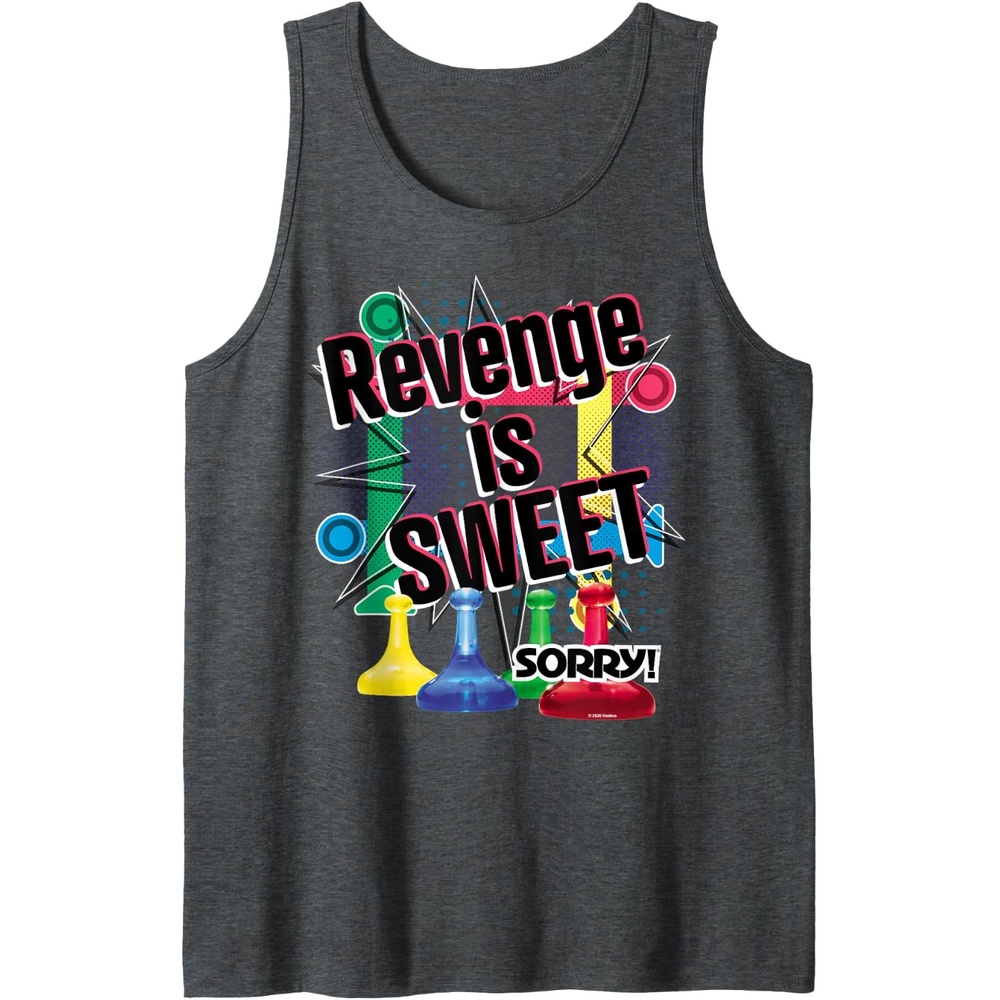 image:imageSorry Revenge Is Sweet Tank TopDark Heather Grey