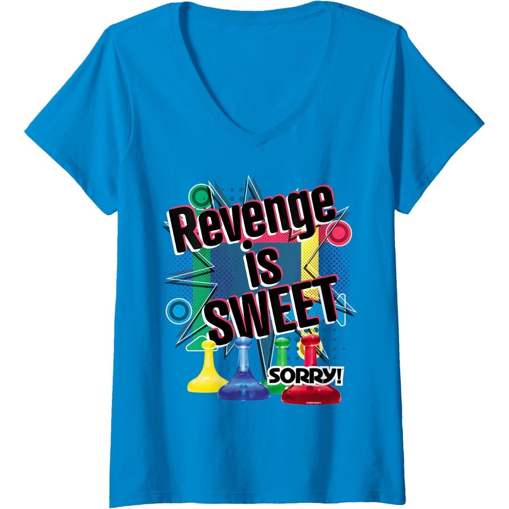 image:imageSorry Revenge Is Sweet VNeck TShirtSapphire Blue