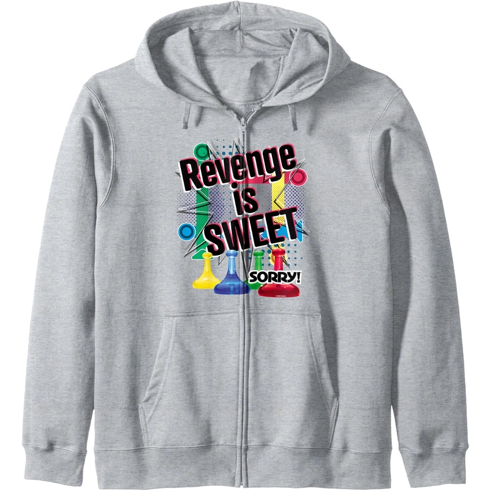 image:imageSorry Revenge Is Sweet Zip HoodieHeather Grey