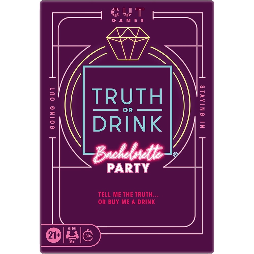 image:imageTruth or Drink Bachelorette Party Edition  Adult Party Game by Cut  108 Revealing and Hilarious Questions for Girls Nights Out or In  Ages 21  2 Players  30 Mins