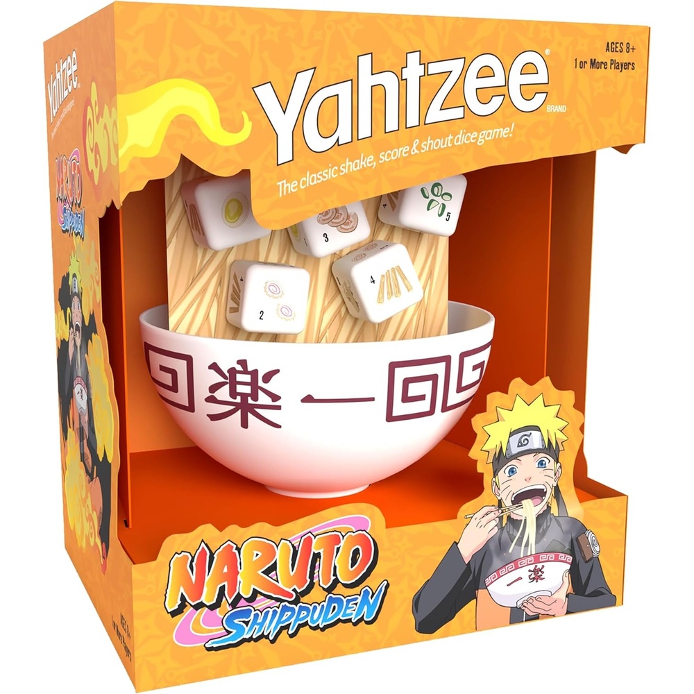 image:imageUSAOPOLY YAHTZEE Naruto Shippuden  Collectible Ramen Bowl Dice Cup  Classic Family Dice Game Based on Anime Show  Great for Family Game Night  OfficiallyLicensed Naruto Game amp Merchandise