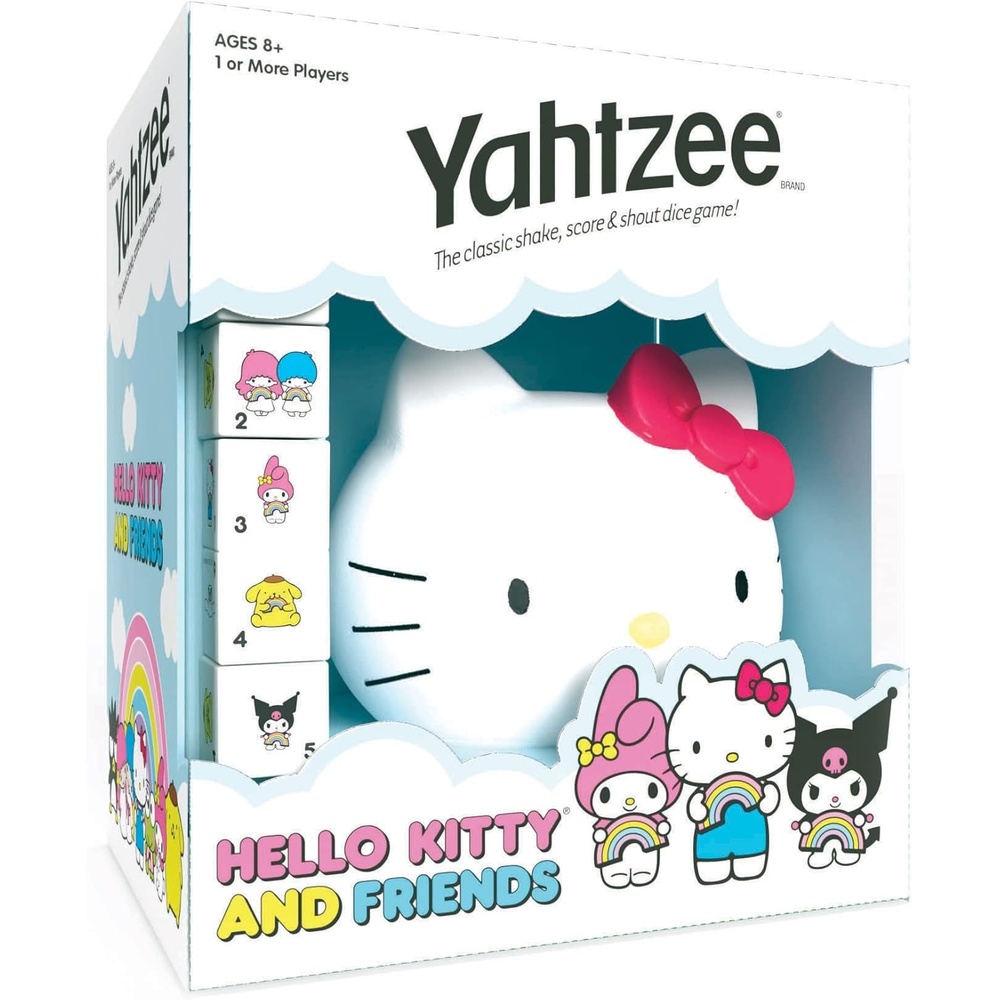 image:imageYAHTZEE Hello Kitty and Friends Collectible Head Dice Cup Classic Family Dice Game Officially Licensed Sanrio Game amp Merchandise