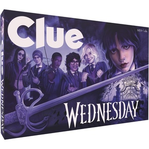 CLUE: Wednesday | Classic Board Game Inspired by the Netflix Original Series | Solve the Mystery at Nevermore Academy with Friends and Family | Officially Licensed Merchandise | 2-6 Players | Ages 8+