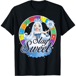 Candy Land Stay Sweet Princess Frostine Game Wheel Logo T-Shirt(Black)