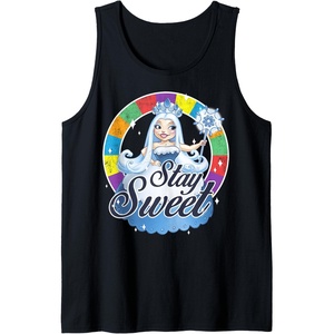 Candy Land Stay Sweet Princess Frostine Game Wheel Logo Tank Top(Black)