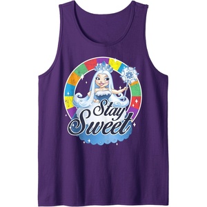 Candy Land Stay Sweet Princess Frostine Game Wheel Logo Tank Top(Purple)