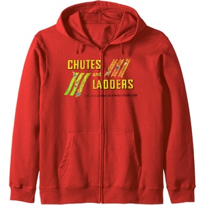Chutes And Ladders Classic Logo Zip Hoodie(Red)