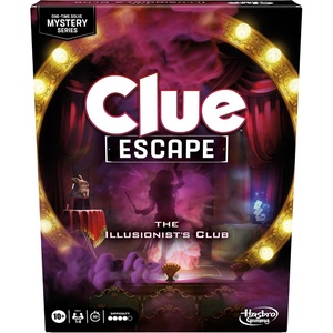 Clue Escape: The Midnight Hotel Board Game, Clue Escape Room Game, 1-Time Solve Mystery Games, Family Games for Ages 10+, 1-6 Players, 90 Mins. Avg.(The Illusionist’s Club)