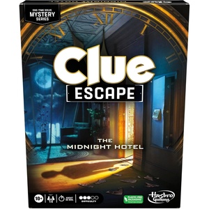 Clue Escape: The Midnight Hotel Board Game, Clue Escape Room Game, 1-Time Solve Mystery Games, Family Games for Ages 10+, 1-6 Players, 90 Mins. Avg.(The Midnight Hotel)
