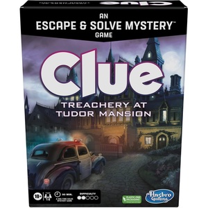 Clue Escape: The Midnight Hotel Board Game, Clue Escape Room Game, 1-Time Solve Mystery Games, Family Games for Ages 10+, 1-6 Players, 90 Mins. Avg.(Treachery at Tudor Mansion)