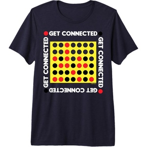 Connect Four Game Box Up Premium Tri-blend T-Shirt(Navy Blue)
