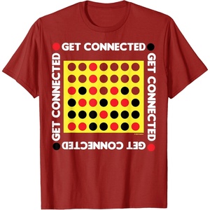Connect Four Game Box Up T-Shirt(Cranberry Red)