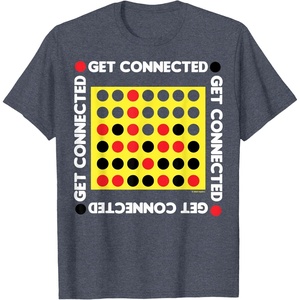 Connect Four Game Box Up T-Shirt(Heather Blue)