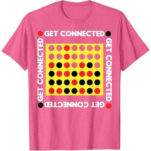 Connect Four Game Box Up T-Shirt(Pink Heather)