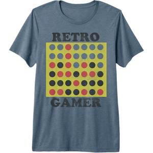 Connect Four Retro Gamer Board Premium Tri-blend T-Shirt(Slate Grey)