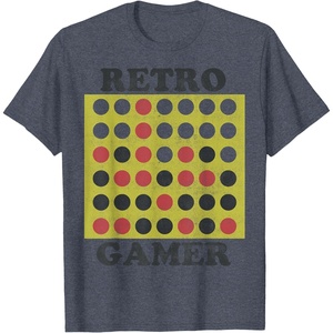 Connect Four Retro Gamer Board T-Shirt(Heather Blue)