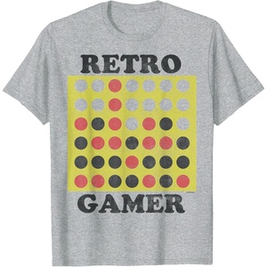 Connect Four Retro Gamer Board T-Shirt(Heather Grey)