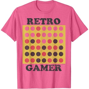Connect Four Retro Gamer Board T-Shirt(Pink Heather)