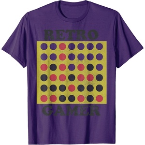 Connect Four Retro Gamer Board T-Shirt(Purple)