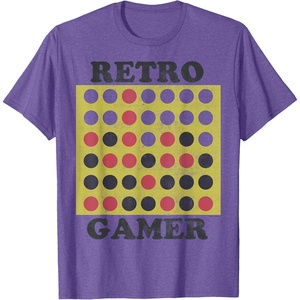 Connect Four Retro Gamer Board T-Shirt(Purple Heather)