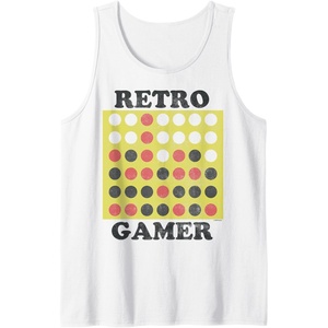 Connect Four Retro Gamer Board Tank Top(White)