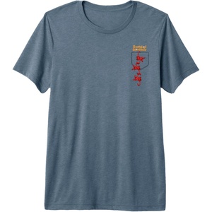 Faux Pocket Premium Tri-blend T-Shirt(Slate Grey)