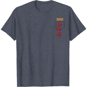 Faux Pocket T-Shirt(Heather Blue)