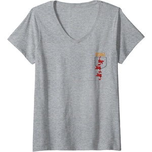 Faux Pocket V-Neck T-Shirt(Heather Grey)