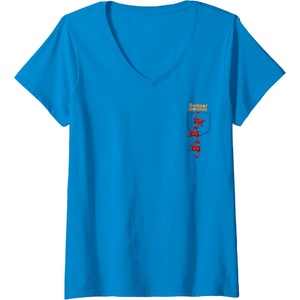 Faux Pocket V-Neck T-Shirt(Sapphire Blue)