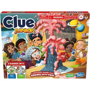 Hasbro Gaming Clue Junior Board Game | 2-Sided Gameboard, 2 Games in 1 | 2 to 6 Players | Mystery Games for Kids | Back to School Gifts | Classroom Preschool Games | Ages 4+