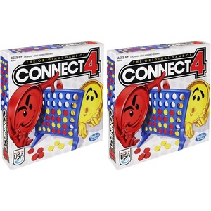 Hasbro Gaming Connect 4 Classic Grid, 4 in a Row Game, Strategy Board Games for Kids, 2 Players for Family and Kids, Easter Gifts for Boys and Girls, Ages 6+(ONE SIZE (Pack of 2))
