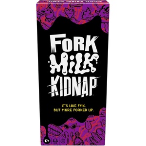 Hasbro Gaming Fork Milk Kidnap Game for Adults Only, an Adult Party Game of Questionable Choices, Ages 17+, for 3 to 10 Players, Hilarious NSFW Card Games(Multicolor)