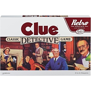 Hasbro Gaming Retro Series Clue 1986 Edition Board Game, Classic Mystery Game for Kids, Family Board Games for 3-6 Players, Ages 8+ (Amazon Exclusive)