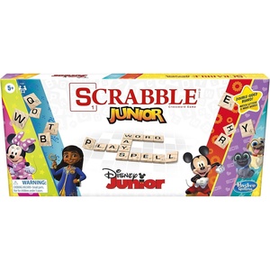 Hasbro Gaming Scrabble Junior: Disney Junior Edition Board Game for Kids | Double -Sided Game Board | Matching Word Game | Back to School Gifts | Ages 5+ (Amazon Exclusive)(Disney Junior)