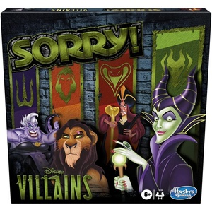Hasbro Gaming Sorry! Board Game: Disney Villains Edition Kids Game, Family Games for Ages 6 and Up (Amazon Exclusive)(Disney Villains)