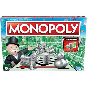 Monopoly Game, Family Board Games for 2 to 6 Players & Kids Ages 8 and Up, Includes 8 Tokens (Token Vote Edition)(10.51 inches x 15.75 inches x 0.1 inches)