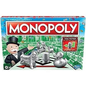 Monopoly Game, Family Board Games for 2 to 6 Players & Kids Ages 8 and Up, Includes 8 Tokens (Token Vote Edition)(10.51″ x 15.75″ x 0.1″ (Pack of 6))
