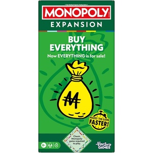 Monopoly Go to Jail Expansion | Add More Fun to Classic Monopoly Game and Play Faster | Ages 8+ | 2-6 Players | 40 Mins. | Family Board Games(Buy Everything (Expansion))