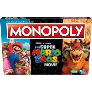 Monopoly The Super Mario Bros. Movie Edition Kids Board Game, Family Games for Super Mario Fans, Ages 8+ (Amazon Exclusive)