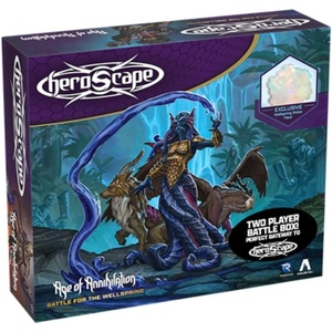 Renegade Game Studios Heroscape: Age of Annihilation Battle for the Wellspring 2-Player Strategy Board Game Starter Set with 6 Unpainted Miniatures